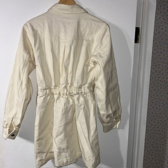 Steve Madden L21001 Womens Cream Krisha Cotton Utility Dress SZ 6 NWT BRAND NEW - Picture 6 of 7